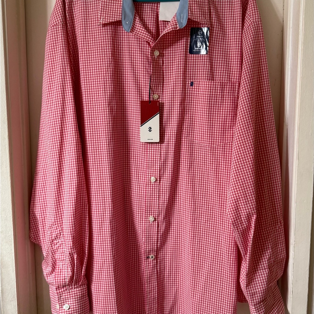 Izod Red Checkered Men's Shirt